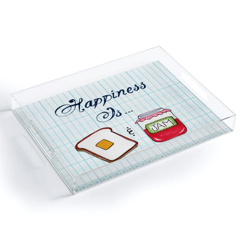 Heather Dutton Happiness Is Toast And Jam Acrylic Tray