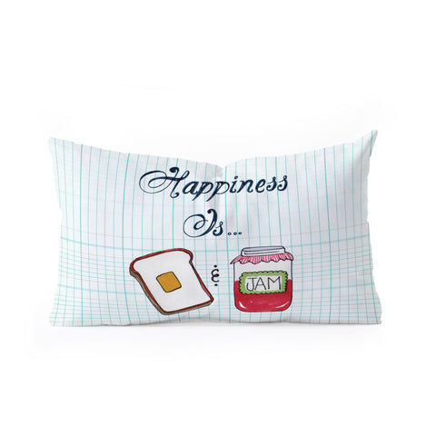 Heather Dutton Happiness Is Toast And Jam Oblong Throw Pillow