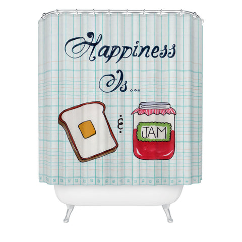 Heather Dutton Happiness Is Toast And Jam Shower Curtain