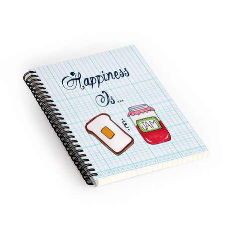 Heather Dutton Happiness Is Toast And Jam Spiral Notebook
