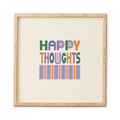 Heather Dutton Happy Thoughts Typography Framed Wall Art