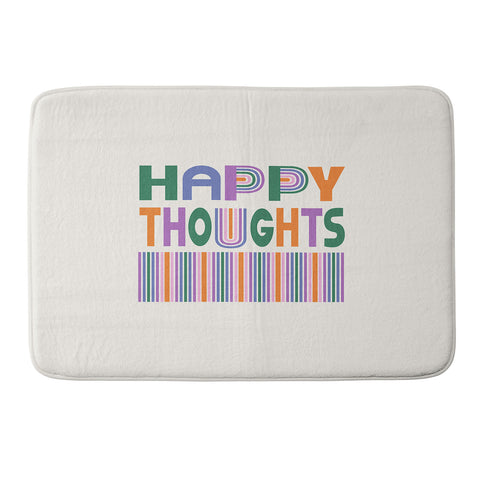 Heather Dutton Happy Thoughts Typography Memory Foam Bath Mat