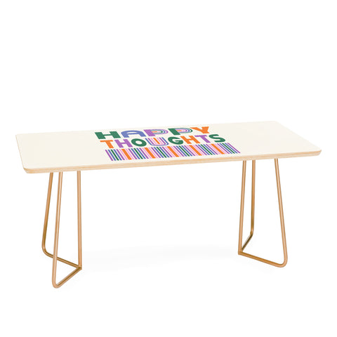 Heather Dutton Happy Thoughts Typography Coffee Table