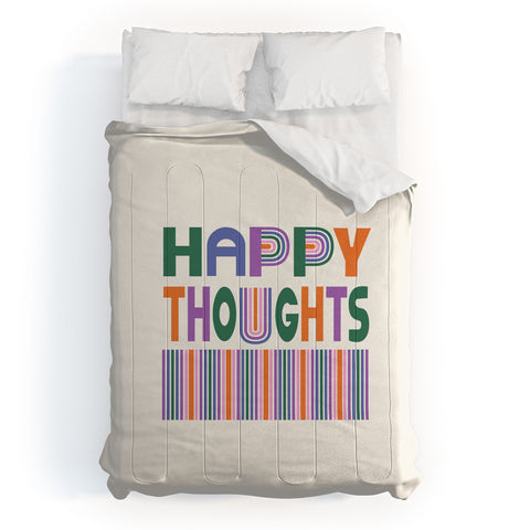 Heather Dutton Happy Thoughts Typography Comforter