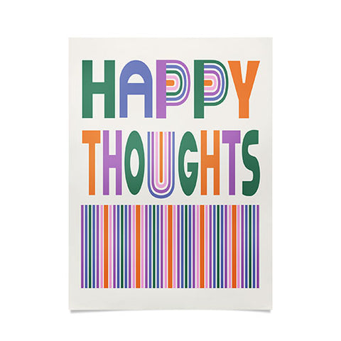 Heather Dutton Happy Thoughts Typography Poster
