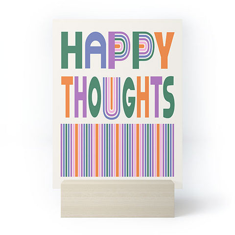 Heather Dutton Happy Thoughts Typography Mini Art Print