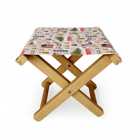 Heather Dutton Home For The Holidays Blush Folding Stool