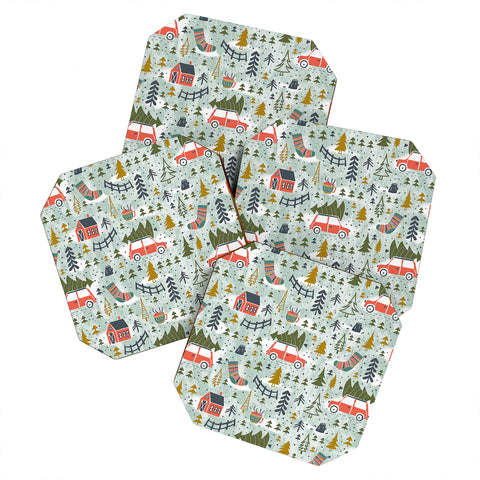 Heather Dutton Home For The Holidays Mint Coaster Set
