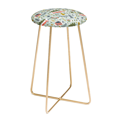 Heather Dutton Home For The Holidays Mint Counter Stool