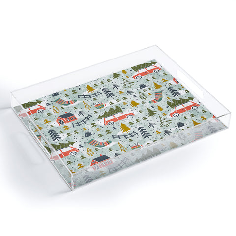 Heather Dutton Home For The Holidays Mint Acrylic Tray