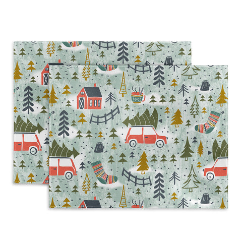 Heather Dutton Home For The Holidays Mint Placemat