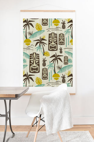Heather Dutton Island Tiki Tan Art Print And Hanger