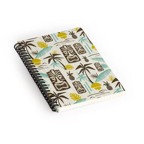 Heather Dutton Island Tiki Tan Spiral Notebook