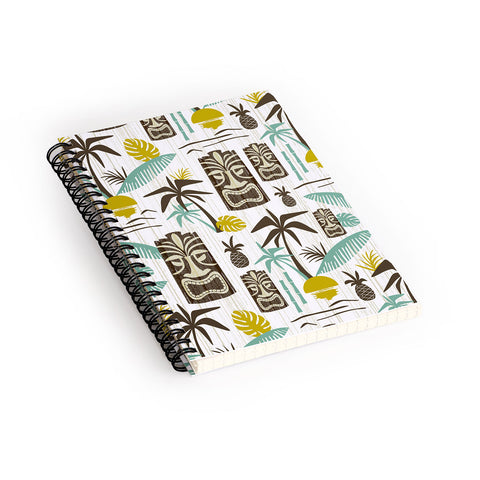 Heather Dutton Island Tiki White Spiral Notebook