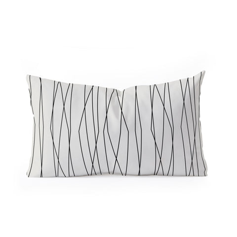 Heather Dutton Linear Cross Stone Oblong Throw Pillow