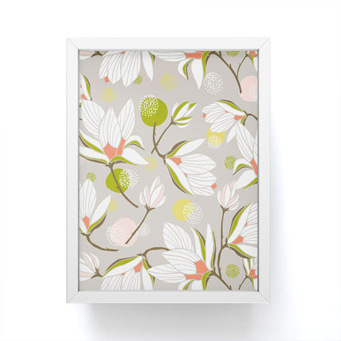 Heather Dutton Magnolia Blossom Stone Framed Mini Art Print