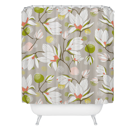 Heather Dutton Magnolia Blossom Stone Shower Curtain