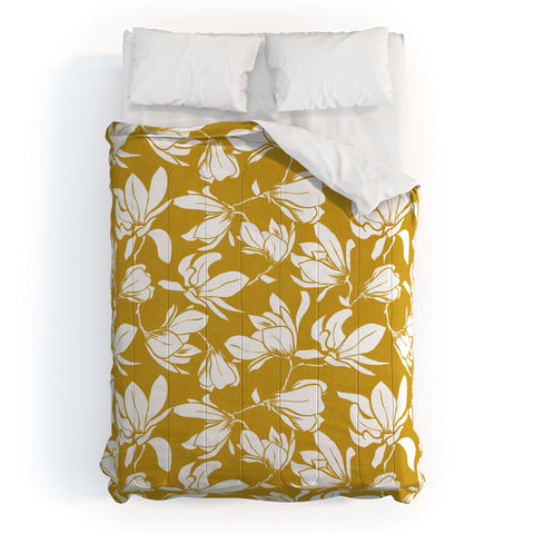 Heather Dutton Magnolia Garden Goldenrod Comforter