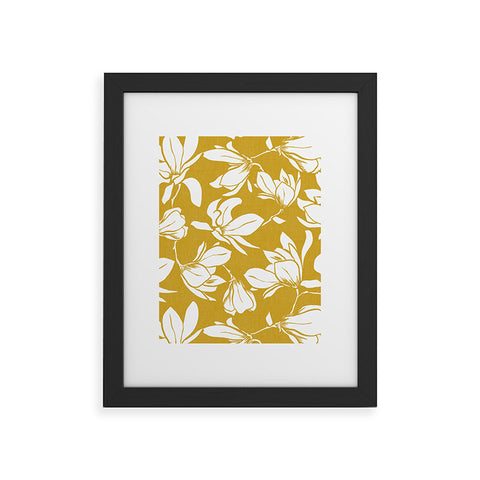 Heather Dutton Magnolia Garden Goldenrod Framed Art Print