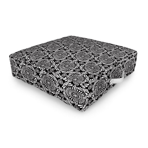 Heather Dutton Mystral Black and White Outdoor Floor Cushion