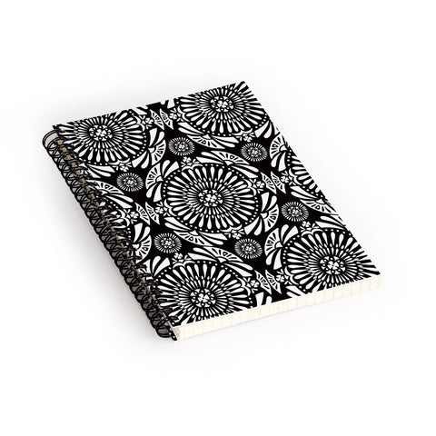 Heather Dutton Mystral Black and White Spiral Notebook