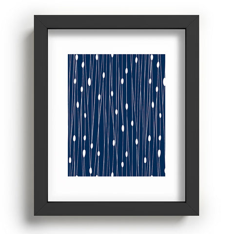 Heather Dutton Navy Entangled Recessed Framing Rectangle