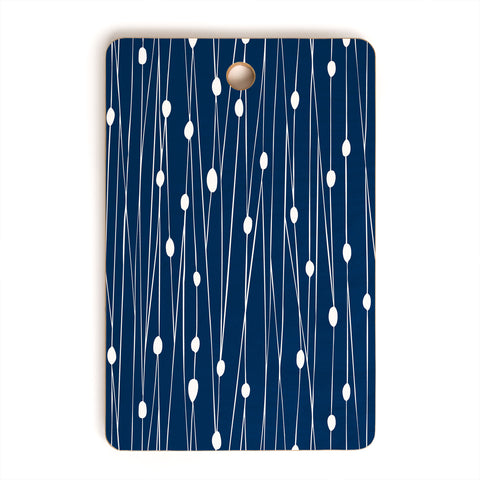 Heather Dutton Navy Entangled Cutting Board Rectangle
