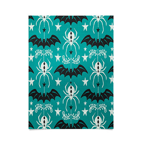 Heather Dutton Night Creatures Teal Poster