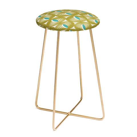 Heather Dutton Oculus Olive Green Counter Stool
