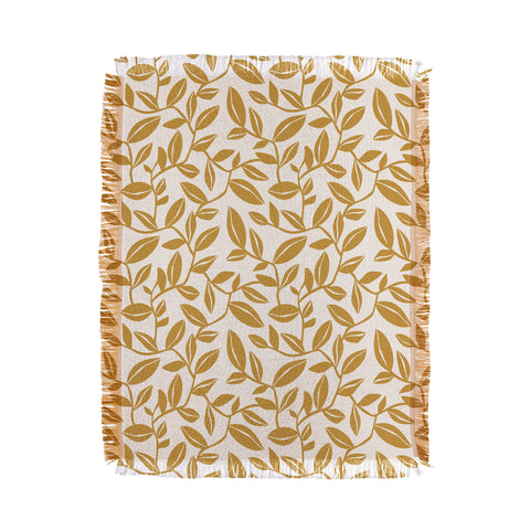 Heather Dutton Orchard Cream Goldenrod Throw Blanket