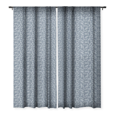 Heather Dutton Orchard Dusk Blue Sheer Window Curtain