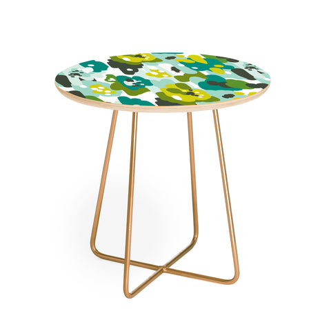 Heather Dutton Painted Camo Round Side Table