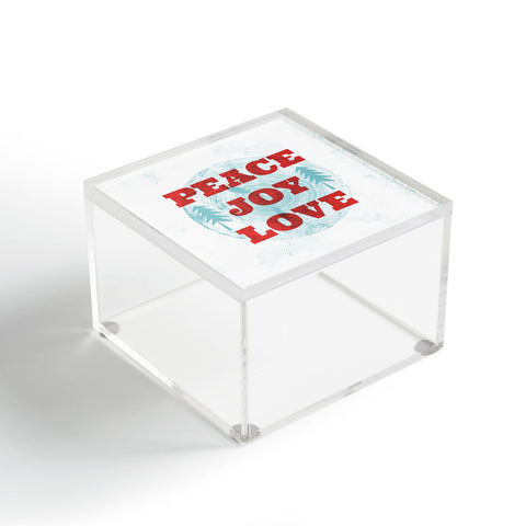 Heather Dutton Peace Joy Love Woodcut Acrylic Box