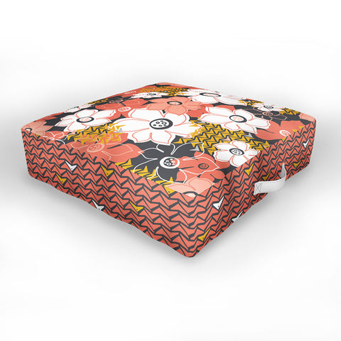 Heather Dutton Petals And Pods Lava Outdoor Floor Cushion