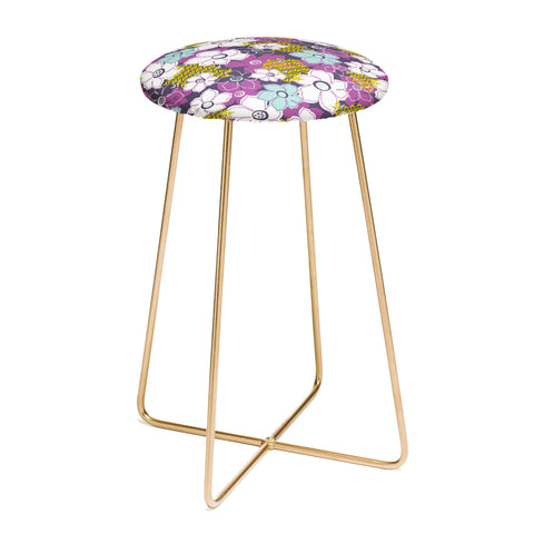 Heather Dutton Petals and Pods Orchid Counter Stool