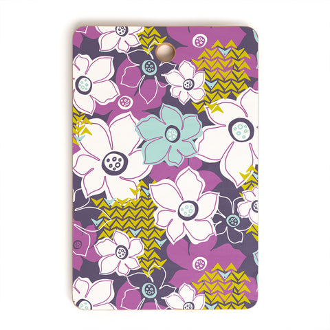 Heather Dutton Petals and Pods Orchid Cutting Board Rectangle