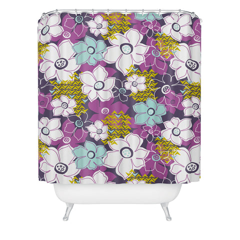 Heather Dutton Petals and Pods Orchid Shower Curtain
