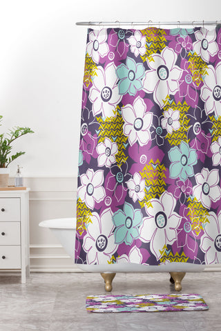 Heather Dutton Petals and Pods Orchid Shower Curtain And Mat