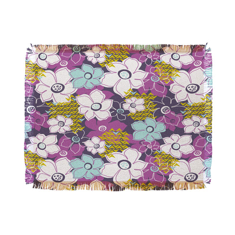 Heather Dutton Petals and Pods Orchid Throw Blanket