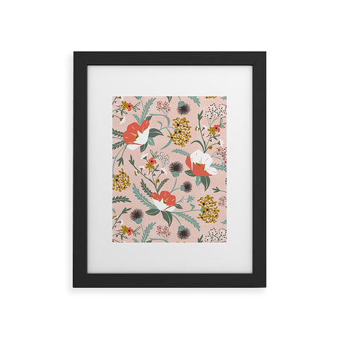 Heather Dutton Poppy Meadow Blush Framed Art Print