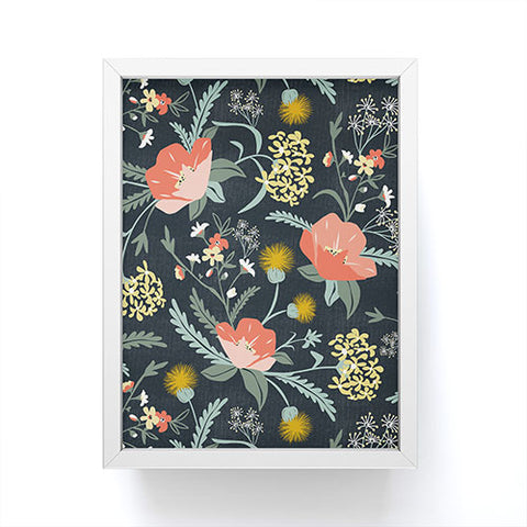 Heather Dutton Poppy Meadow Midnight Framed Mini Art Print