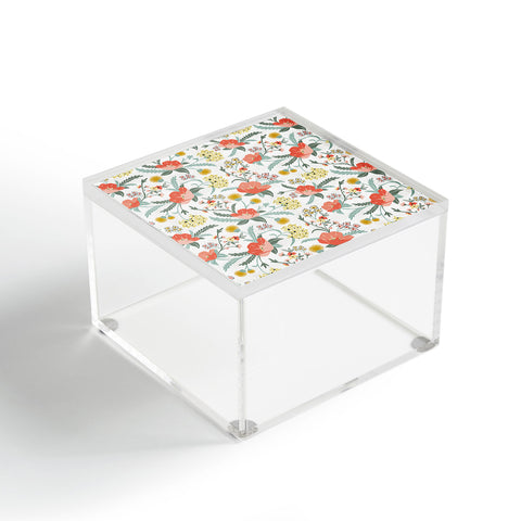 Heather Dutton Poppy Meadow White Acrylic Box