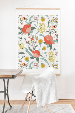 Heather Dutton Poppy Meadow White Art Print And Hanger