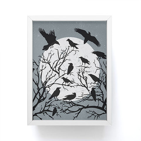 Heather Dutton Ravens Call Midnight Framed Mini Art Print