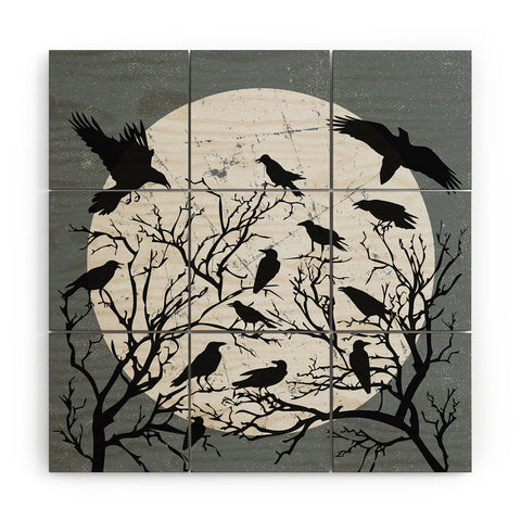 Heather Dutton Ravens Call Midnight Wood Wall Mural