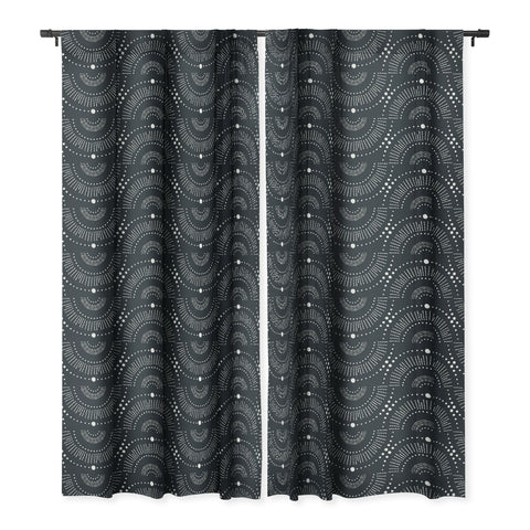 Heather Dutton Rise And Shine Midnight Blue Blackout Window Curtain