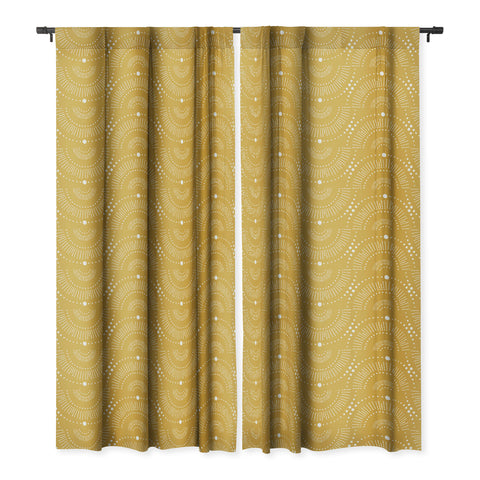 Heather Dutton Rise And Shine Yellow Blackout Window Curtain