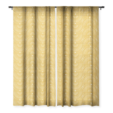 Heather Dutton Rise And Shine Yellow Sheer Window Curtain