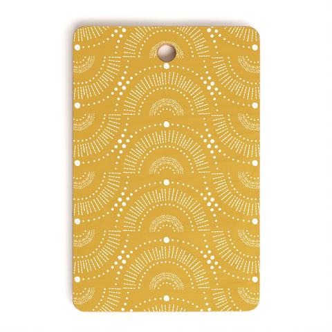 Heather Dutton Rise And Shine Yellow Cutting Board Rectangle