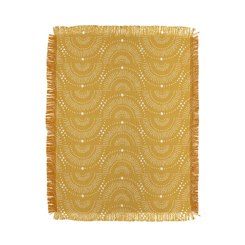 Heather Dutton Rise And Shine Yellow Throw Blanket